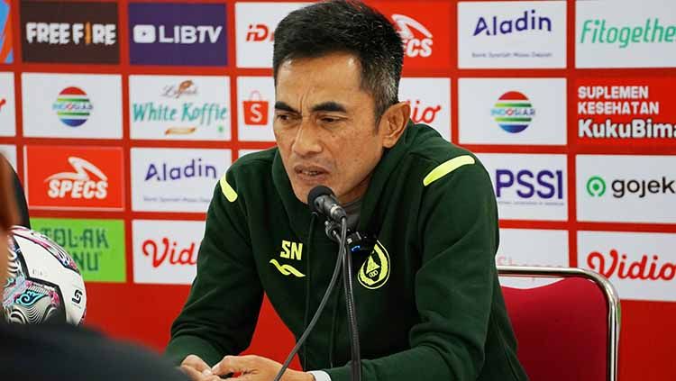 Pelatih PSS Sleman, Seto Nurdiyantoro. Copyright: © Prabowo/INDOSPORT