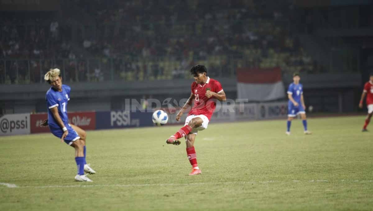 Pertandingan antara Timnas Indonesia U-19 vs Filipina U-19, Piala AFF U-19 di Stadion Patriot, Jumat (08/07/22). Copyright: © Herry Ibrahim/INDOSPORT