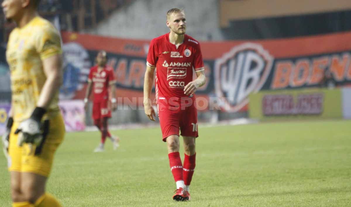 Gelandang asing anyar Persija Jakarta, Hanno Bahrens absen di laga Liga 1 melawan Persita, semalam. Copyright: © Herry Ibrahim/INDOSPORT