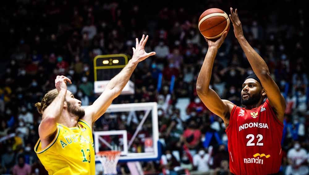 Pertandingan antara Australia vs Timnas Basket Indonesia di FIBA Asia Cup 2022. Foto: fiba.basketball Copyright: © fiba.basketball