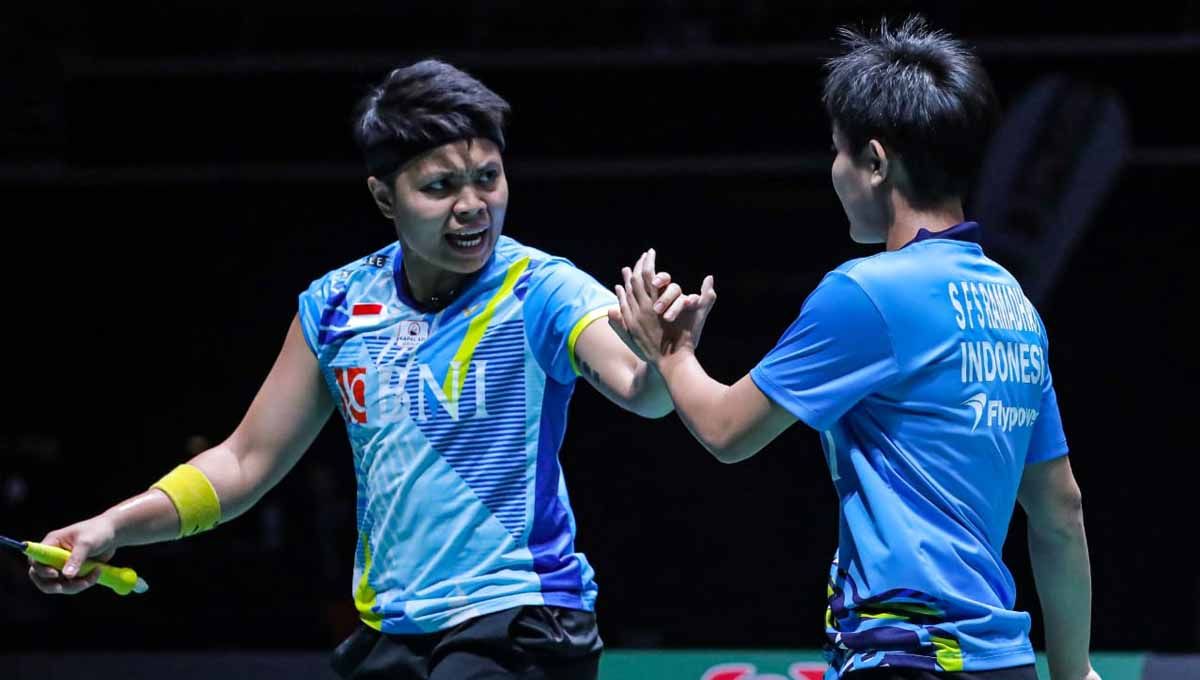 Usai menjuarai Singapore Open 2022, media China, Sohu, menyebut bahwa Apriyani/Fadia adalah kombinasi sempurna sebagai salah satu rival utama di ganda putri pada masa depan. Copyright: © PBSI