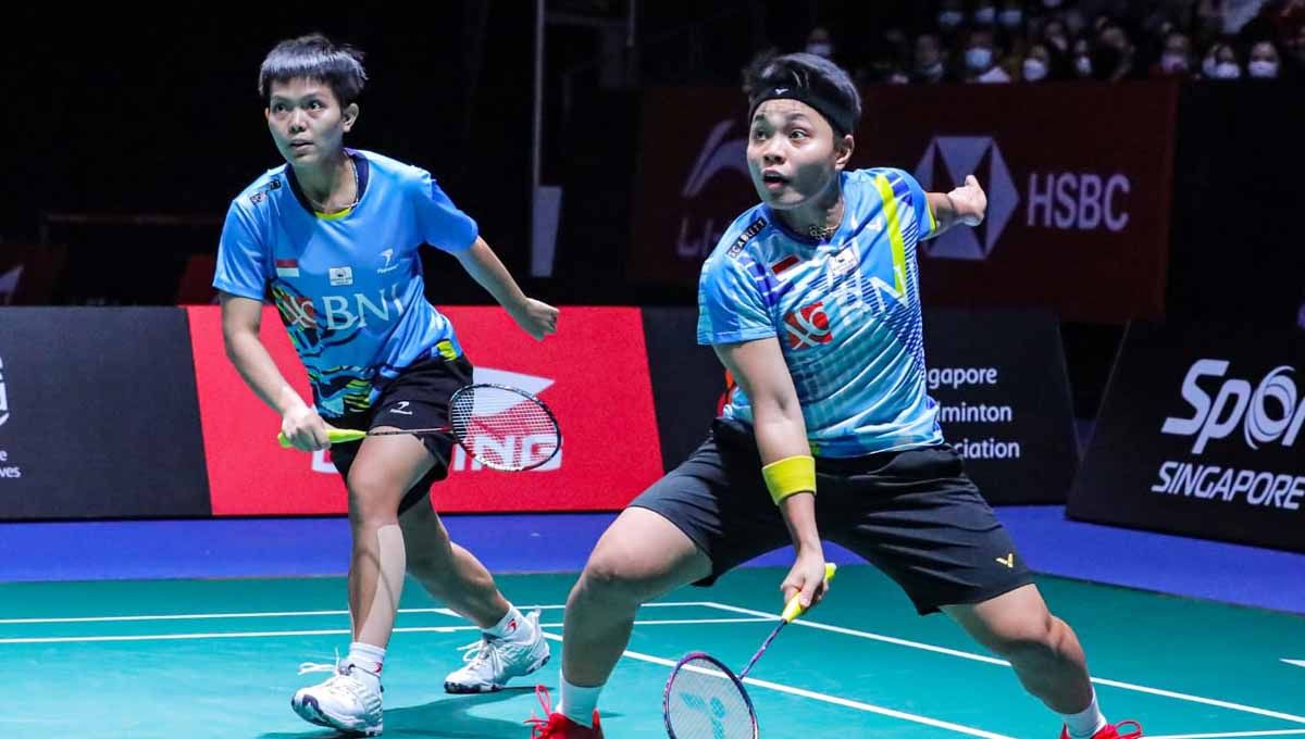 Apriyani Rahayu membagikan kabar bahwa dia akan segera pulang ke Indonesia karena batal mengikuti turnamen Taipei Open 2022 pada 19-24 Juli. Copyright: © PBSI