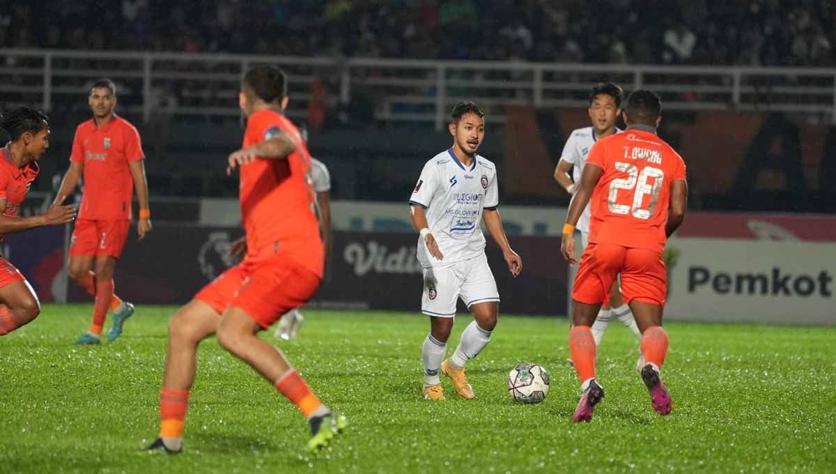 Pertandingan antara Borneo FC vs Arema FC Piala Presiden 2022. Foto: MO Arema FC Copyright: © MO Arema FC
