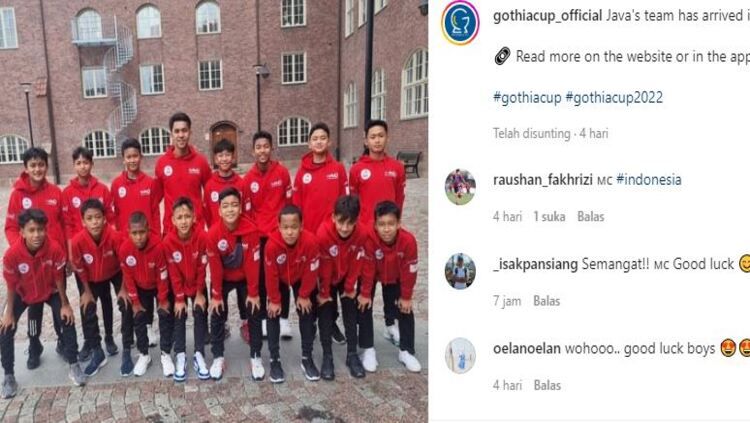Skuat Indonesia Junior Soccer League (IJSL) yang berkompetisi di Gothia Cup Swedia U-12. Copyright: © Instagram @gothiacup_official