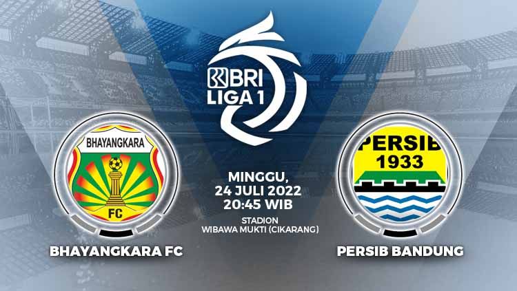 Bhayangkara FC akan menjamu Persib Bandung dipekan pertama Liga 1 di Stadion Wibawa Mukti, Cikarang, Minggu (24/07/22). Copyright: © Grafis: Yanto/INDOSPORT