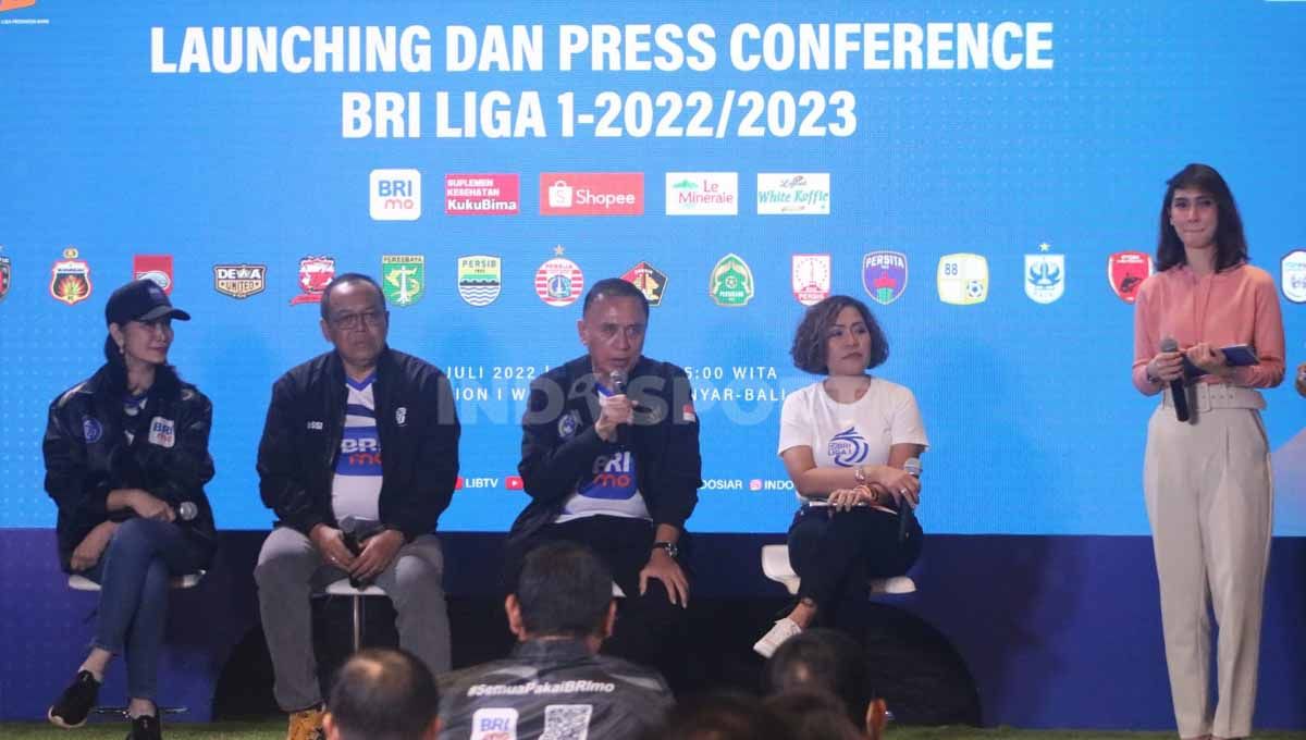 Jumpa pers pembukaan kompetisi Liga 1 2022/2023 di Bali United Cafe. Copyright: © Nofik Lukman Hakim/INDOSPORT