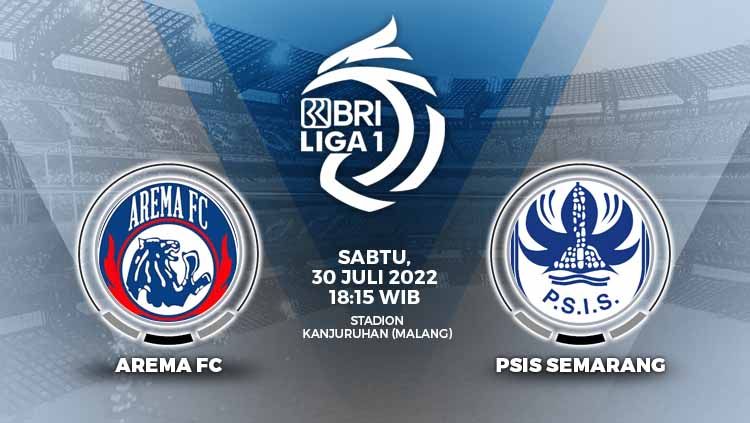Berikut merupakan link live streaming pertandingan Liga 1 antara Arema FC vs PSIS Semarang, Sabtu (30/07/22). Copyright: © Grafis: Yuhariyanto/INDOSPORT