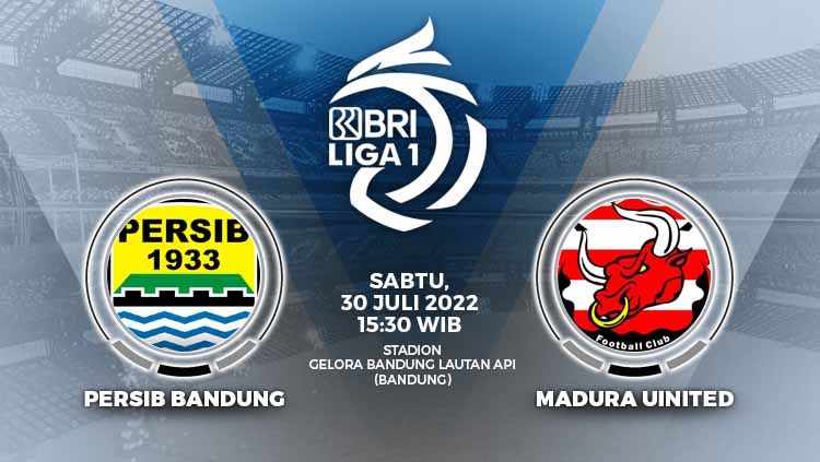Persib Bandung akan menjamu Madura United pada pekan kedua Liga 1 di Stadion GBLA, Sabtu (30/07/22). Copyright: © Grafis: Yuhariyanto/INDOSPORT