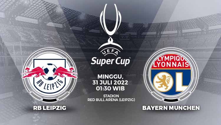 Berikut prediksi pertandingan Piala Super Jerman 2022 antara RB Leipzig vs Bayern Munchen, Minggu (31/07/22) pukul 01:30 dini hari WIB. Copyright: © Grafis: Yuhariyanto/INDOSPORT