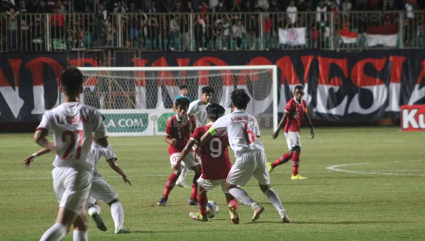 Timnas Indonesia U-16 saat mengalahkan Vietnam 2-1 pada laga terakhir fase grup A Piala AFF U-16 2022 di Stadion Maguwoharjo, Sabtu (06/08/22). Copyright: © Nofik Lukman Hakim/INDOSPORT