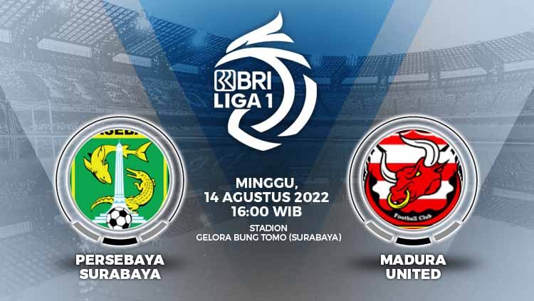 Prediksi pertandingan antara Persebaya Surabaya vs Madura United (BRI Liga 1). Copyright: © Grafis: Yuhariyanto/INDOSPORT