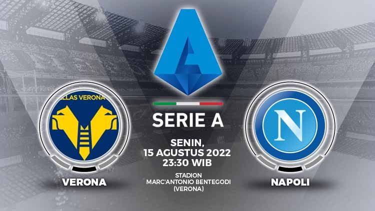 Prediksi pertandingan antara Verona vs Napoli (Liga Italia). Copyright: © Grafis: Yuhariyanto/INDOSPORT