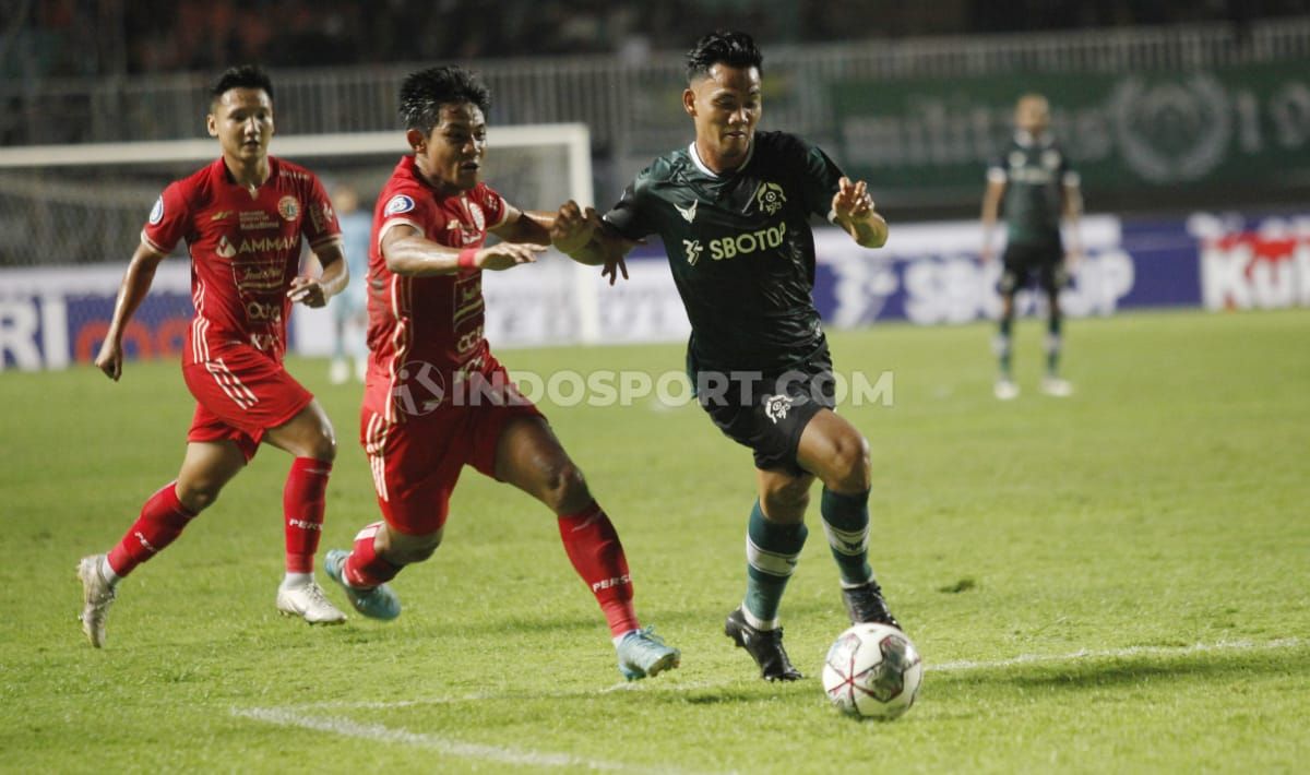 Pertandingan Liga 1 antara Persikabo 1973 vs Persija Jakarta di Stadion Pakansari, Cibinong, Minggu (14/08/22). Copyright: © Herry Ibrahim/INDOSPORT