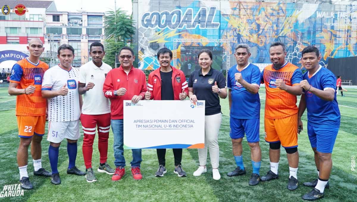 Timnas Indonesia U-16 kembali mendapat bonus. Kali ini dari sponsor utama Liga 1 sebesar Rp1 Miliar pasca juara Piala AFF U-16 2022. Copyright: © PSSI