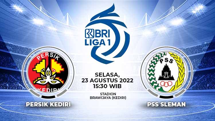 Prediksi pertandingan antara Persik Kediri vs PSS Sleman (BRI Liga 1). Copyright: © Grafis: Yuhariyanto/INDOSPORT