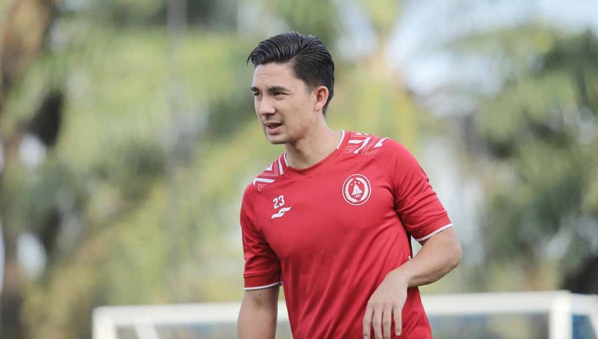 Gelandang PSS Sleman, Kim Jeffrey Kurniawan, kecewa berat setelah timnya kalah telah 1-4 dari Persis Solo pada laga pekan ke-26 Liga 1 2022/2023. Foto: PSS Sleman Copyright: © PSS Sleman