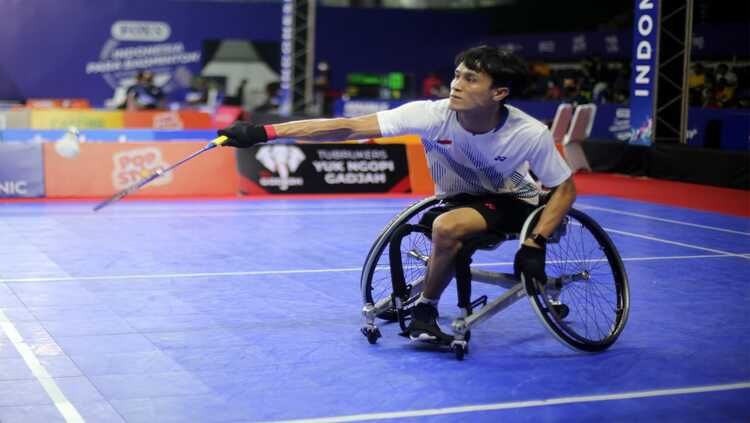 Wiwin Andri, juara tunggal putra FOX’S Indonesia Para Badminton International 2022. Copyright: © Megapro