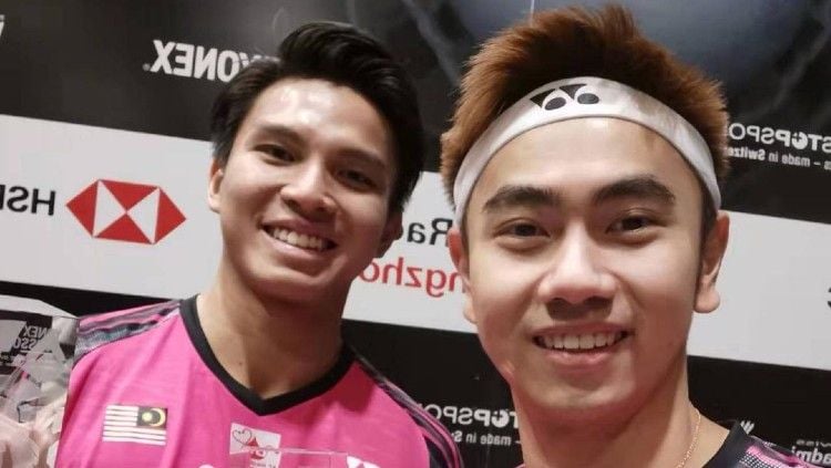 Pasangan ganda putra Malaysia, Goh Sze Fei/Nur Izzuddin, resmi berpisah dan Badminton Lovers mulai khawatir dengan nasib Kevin Sanjaya/Marcus Gideon. Copyright: © Instagram/Goh Sze Fei