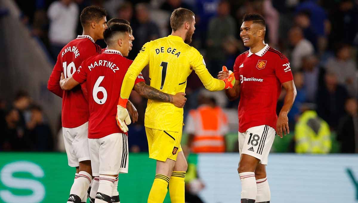 Raphael Varane sebut jika saat ini kebersamaannya dengan Manchester United di Liga Inggris lebih banyak membawakan kebahagiaan. Foto: REUTERS/Craig Brough Copyright: © REUTERS/Craig Brough