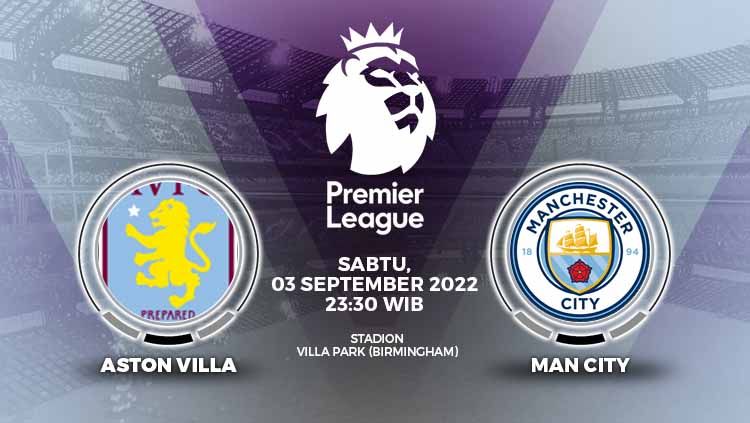 Hasil pertandingan Liga Inggris (Premier League) 2022/2023 antara Aston Villa vs Manchester City yang digelar pada Sabtu (03/09/22) dengan skor akhir 1-1. Copyright: © Grafis: Yuhariyanto/INDOSPORT
