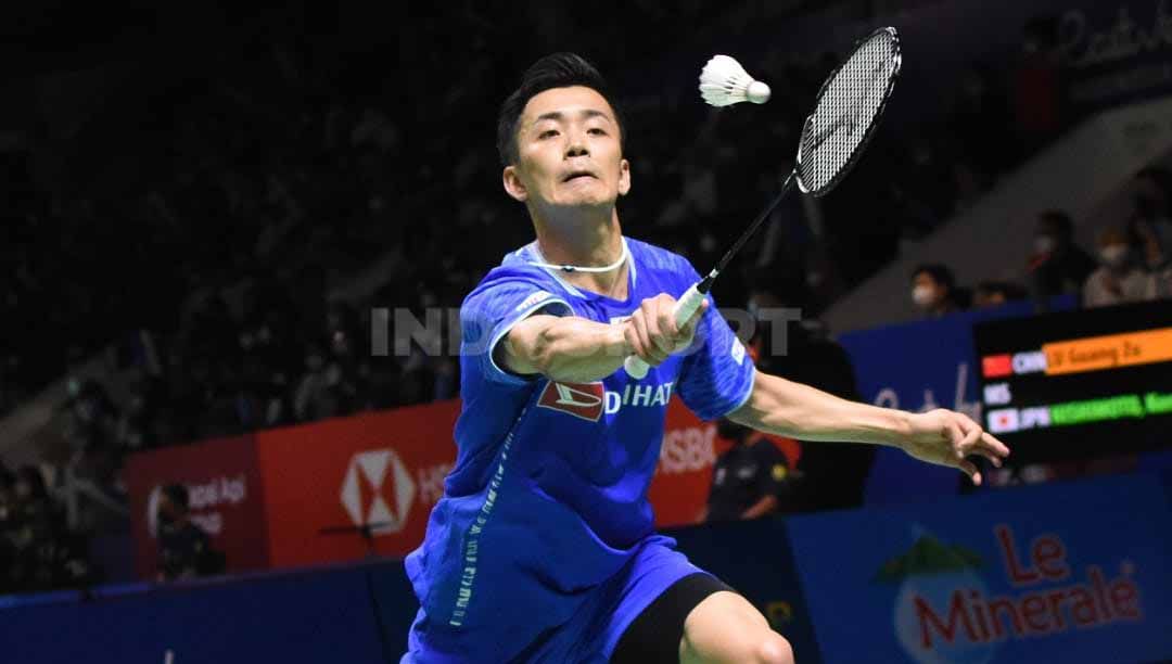 Pebulutangkis tunggal putra Jepang Kenta Nishimoto. Foto: Herry Ibrahim/INDOSPORT Copyright: © Herry Ibrahim/INDOSPORT