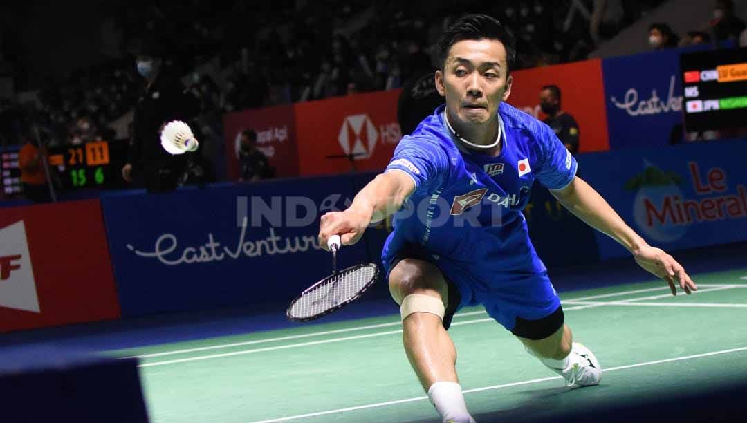 Pebulutangkis tunggal putra Jepang Kenta Nishimoto. Foto: Herry Ibrahim/INDOSPORT Copyright: © Herry Ibrahim/INDOSPORT