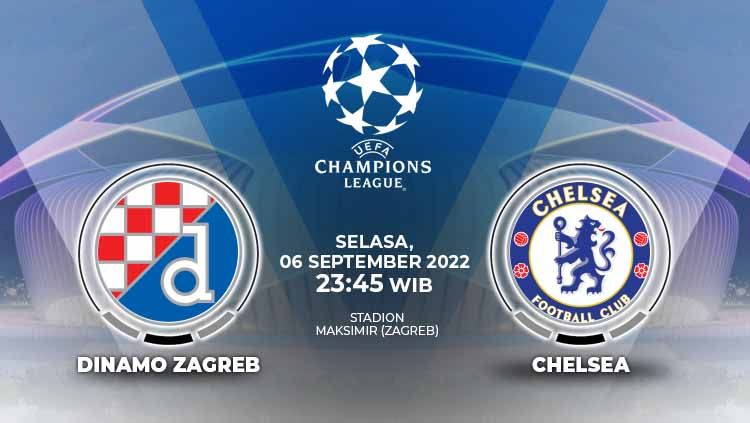 Hasil Liga Champions 2022/2023 matchday pertama Grup E antara Dinamo Zagreb vs Chelsea yang digelar pada Selasa (06/09/22) dengan skor akhir 1-0. Copyright: © Grafis: Yuhariyanto/INDOSPORT