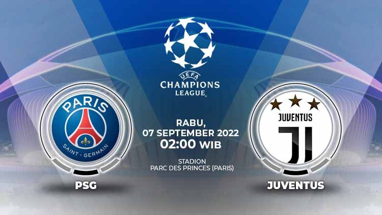 Prediksi pertandingan antara Paris Saint-Germain vs Juventus (Liga Champions). Copyright: © Grafis: Yuhariyanto/INDOSPORT