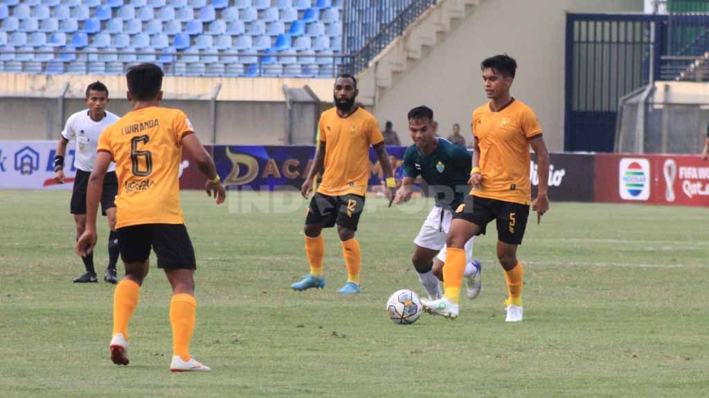Pertandingan PSKC Cimahi menghadapi PSDS pada pekan kedua Liga 2 2022-2023 di Stadion Si Jalak Harupat, Kabupaten Bandung, Senin (05/09/22). Copyright: © Arif Rahman/INDOSPORT