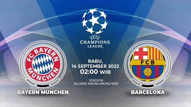 Prediksi pertandingan antara Bayern Munchen vs Barcelona (Liga Champions). Copyright: © Grafis: Yuhariyanto/INDOSPORT