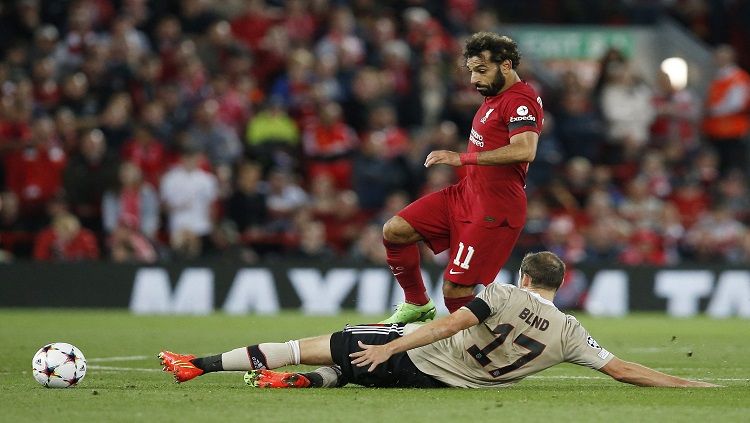 Aksi bintang Liverpool, Mohamed Salah dalam laga Liga Champions kontra Ajax Amsterdam REUTERS/Craig Brough Copyright: © reutersconnect.com