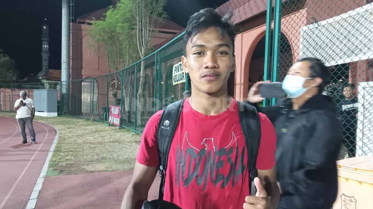 Winger Timnas Indonesia U-20 asal Arema Fc, Arkhan Fikri. Foto: Ian Setiawan/INDOSPORT. Copyright: © Ian Setiawan/INDOSPORT