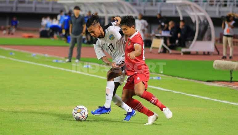 Pertandingan antara Timnas Indonesia U-20 vs Timor Leste di Kualifikasi Piala Asia U-20 2023. Foto: Ian Setiawan/INDOSPORT Copyright: © Ian Setiawan/INDOSPORT