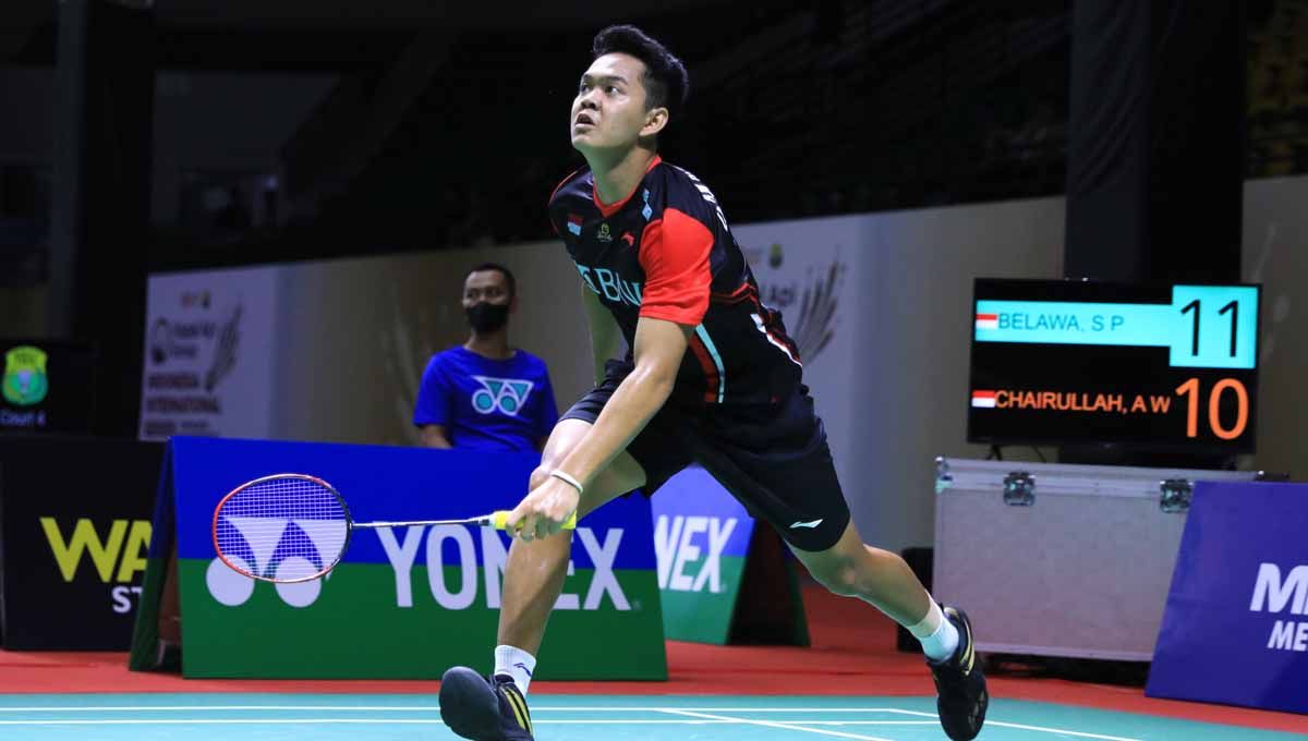 Pebulu tangkis tunggal putra Indonesia, Alvi Wijaya Chairullah di turnamen Kapal Api Indonesia International Series 2022. Foto: PBSI Copyright: © PBSI