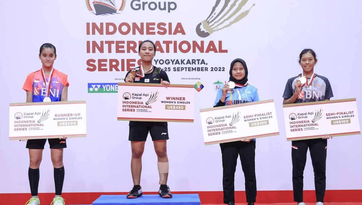 Tunggal putri Indonesia Mutiara Ayu Puspitasari di turnamen Kapal Api Indonesia International Series 2022. Foto: PBSI Copyright: © PBSI