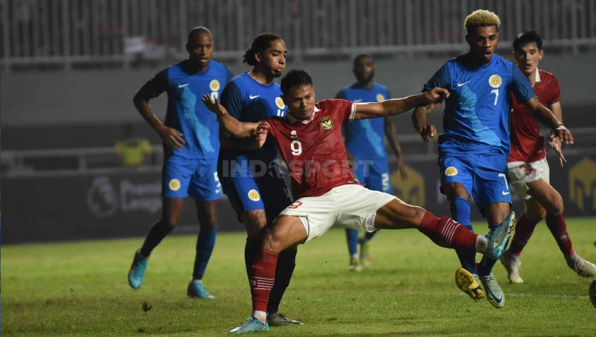 Pertandingan Timnas Indonesia vs Curacao di Stadion Pakansari, Selasa (27/09/22). Copyright: © Herry Ibrahim/INDOSPORT