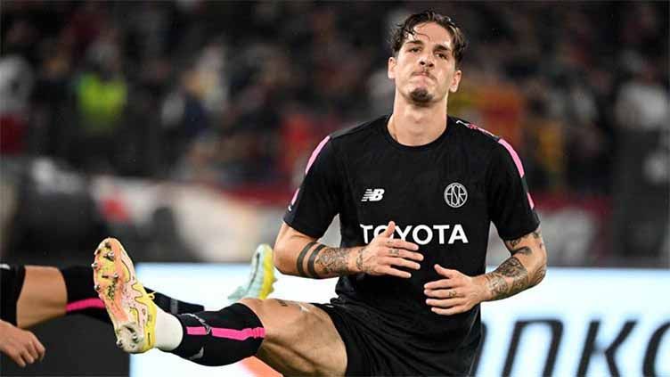 Nicolo Zaniolo saat Liga Europa antara AS Roma vs HJK Helsinki. Foto: Reuters/Alberto Lingria Copyright: © Reuters/Alberto Lingria