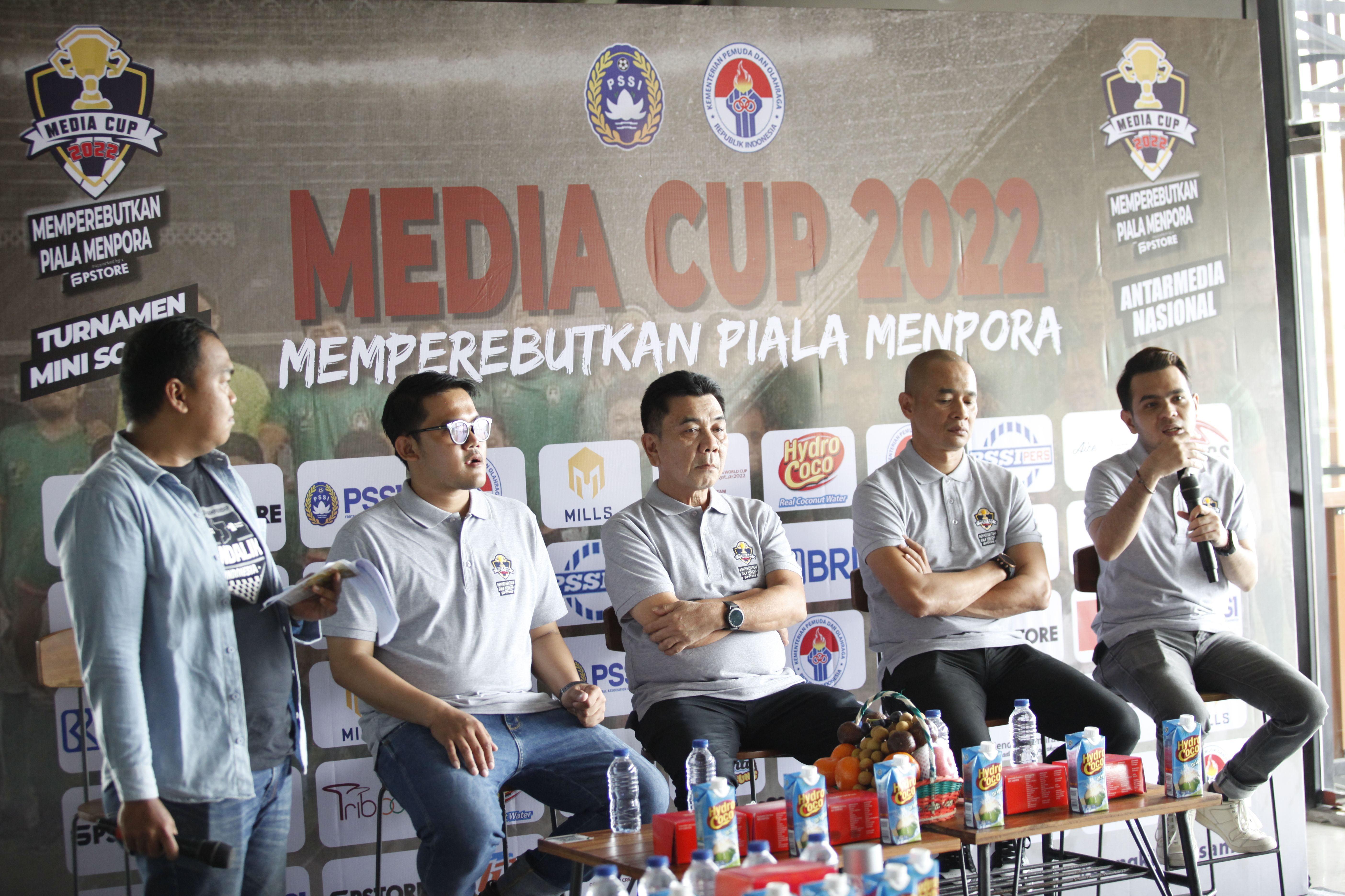 Acara jumpa pers Media Cup 2022 di Triboon Mini Soccer, Jakarta, Jumat (30/09/22). Copyright: © Herry Ibrahim/INDOSPORT