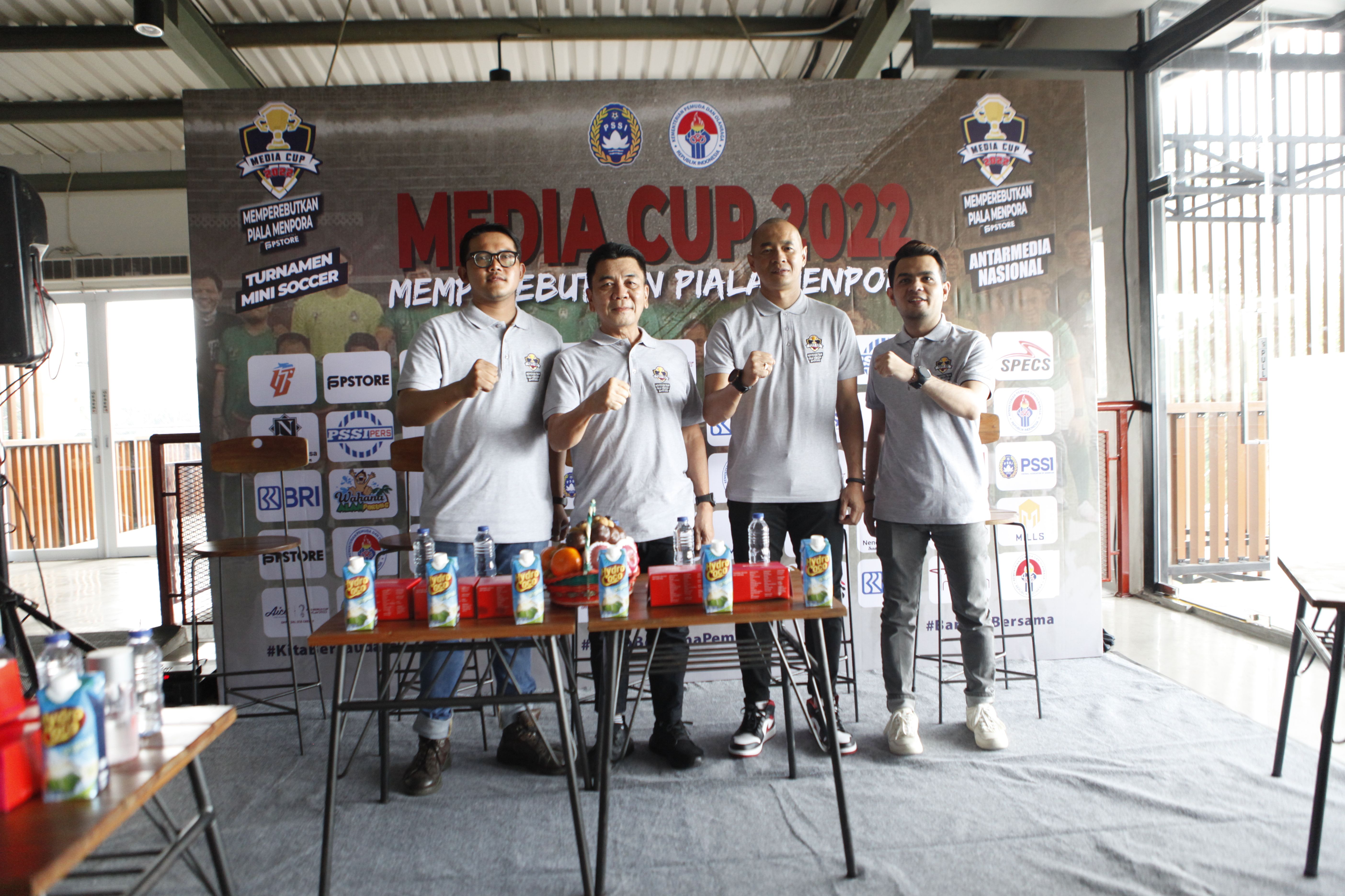 Acara jumpa pers Media Cup 2022 di Triboon Mini Soccer, Jakarta, Jumat (30/09/22). Copyright: © Herry Ibrahim/INDOSPORT