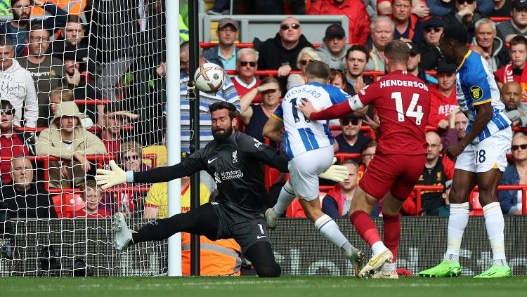 Klub Liga Italia, AC Milan, mengincar ‘The Next Alisson’ milik Liverpool untuk didatangkan pada bursa transfer musim panas mendatang. (Foto: REUTERS/Phil Noble) Copyright: © REUTERS/Phil Noble