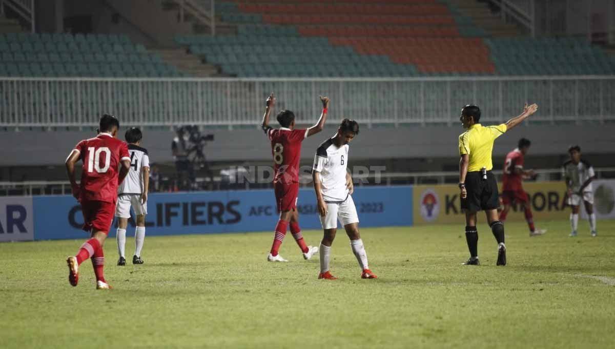 Pertandingan antara Guam vs Timnas Indonesia U-17 di Kualifikasi AFC U17 2022, Senin (03/10/22). (Foto: Herry Ibrahim) Copyright: © Herry Ibrahim/INDOSPORT