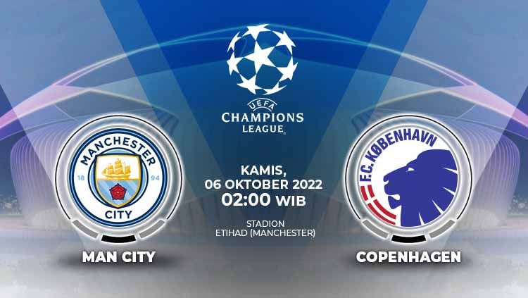 Prediksi pertandingan antara Manchester City vs Copenhagen (Liga Champions). Copyright: © Grafis: Yuhariyanto/INDOSPORT