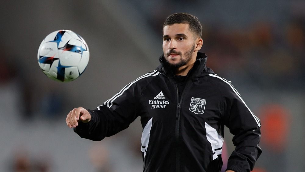 Houssem Aouar, pemain Olympique Lyon. Copyright: © Reuters/Pascal Rossignol