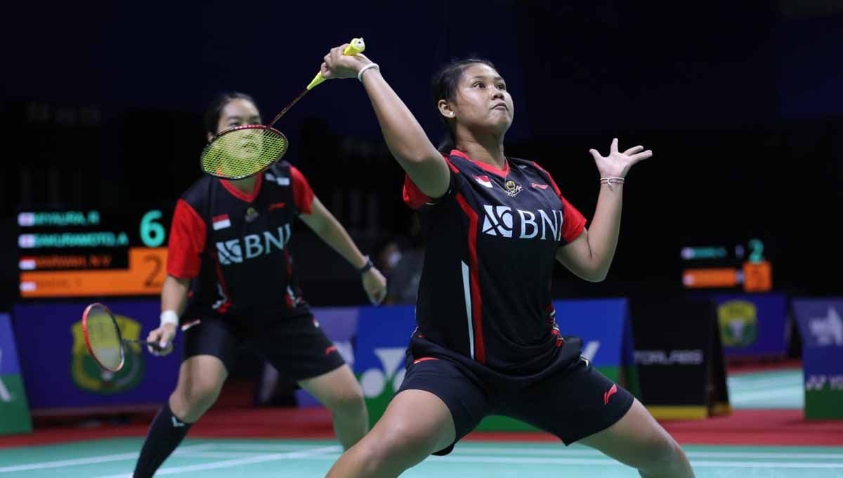 Pebulutangkis ganda putri Indonesia, Nita Violina Marwah/Tryola Nadia di Indonesia International Challenge 2022. (Foto: PP PBSI) Copyright: © PP PBSI