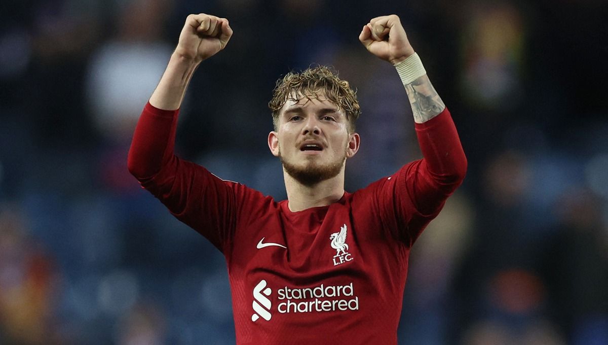 Harvey Elliott saat laga Liga Champions antara Rangers vs Liverpool Copyright: © Reuters/Lee Smith