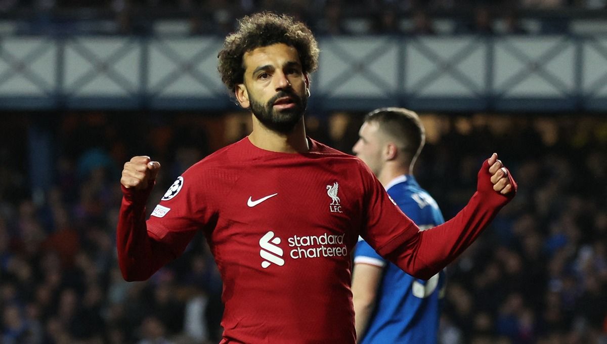 Mohamed Salah saat laga Liga Champions antara Rangers vs Liverpool Copyright: © Reuters/Lee Smith