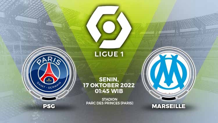Berikut prediksi Liga Prancis (Ligue 1) antara Paris Saint-Germain (PSG) vs Marseille yang mana Les Parisiens tidak boleh lengah. Copyright: © Grafis: Yuhariyanto/INDOSPORT