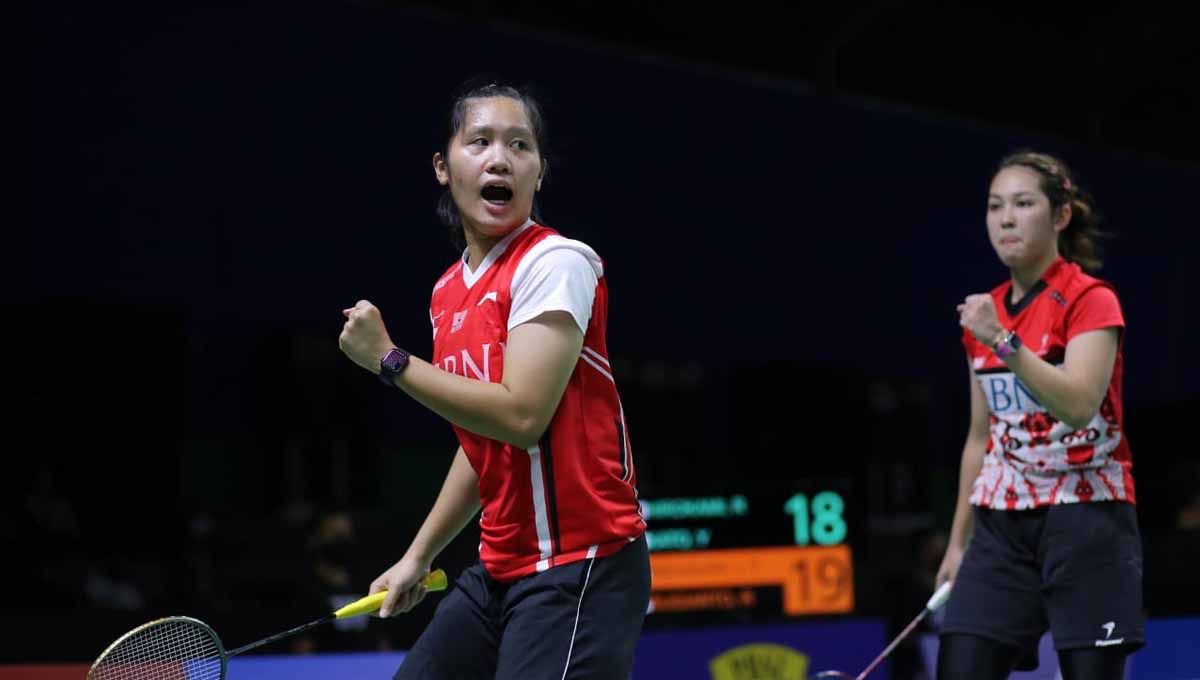 Ganda putri Indonesia, Lanny Tria Mayasari/Ribka Sugiarto di Indonesia International Challenge 2022. (Foto: PBSI) Copyright: © PBSI