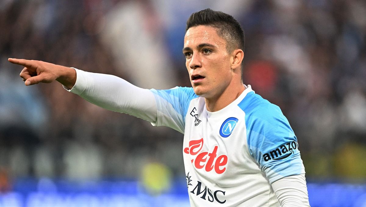 Giacomo Raspadori. menjadi salah satu andalan Napoli pada musim ini. Copyright: © Reuters/Alberto Lingria