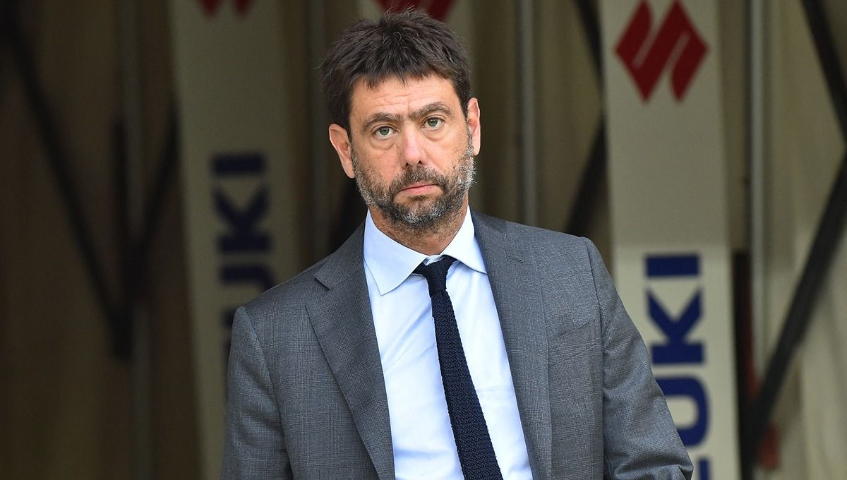 Kabar mengejutkan dari tim Liga Italia (Serie A), Juventus, di mana para petinggi termasuk sang Presiden klub, Andrea Agnelli resmi mundur dari jabatannya. Copyright: © Reuters/Massimo Pinca